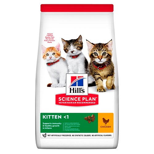 Sausa-bariba-kakeniem-Hills-Science-Plan-Kitten-Chicken