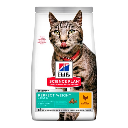 Sausa-bariba-kakiem-Hills-Science-Plan-Perfect-Weight-Adult-Cat-Chicken